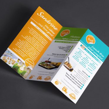 Flyer Triptique Sandrine cuisine