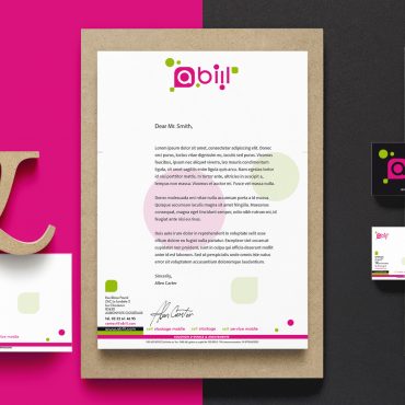 Identité visuelle abiil - Self stockage mobile, self stockage et self service mobile