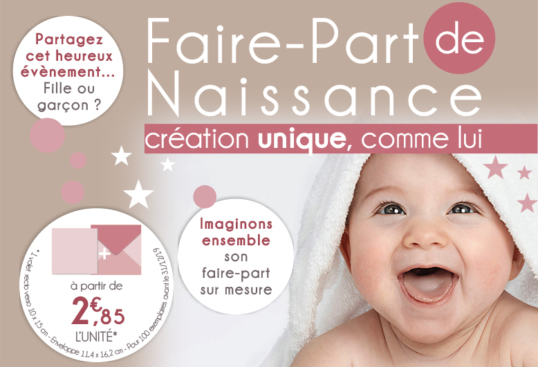 Faire-part de naissance personnalisé