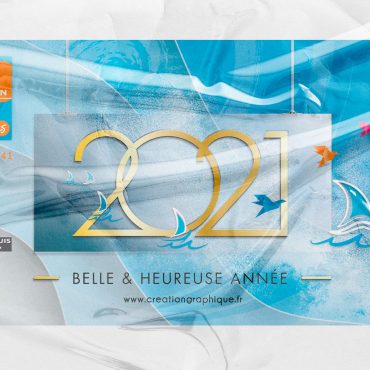 Carte de vœux entre ciel et mer
