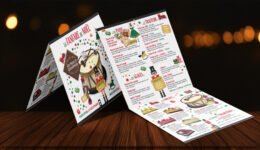 Carte de Fêtes pour la boulangerie-Pâtisserie "Au Moulin Gourmand" à Olonne sur Mer en Vendée