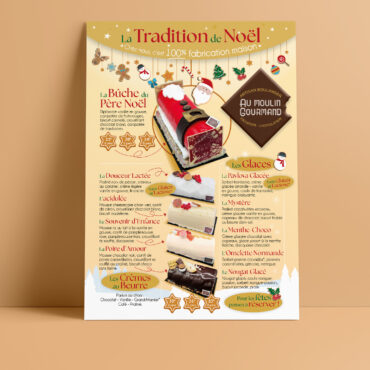 Carte de Noël Le moulin gourmand