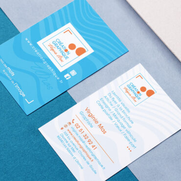 Carte de visite personnalisée Création graphique Virginie Mas