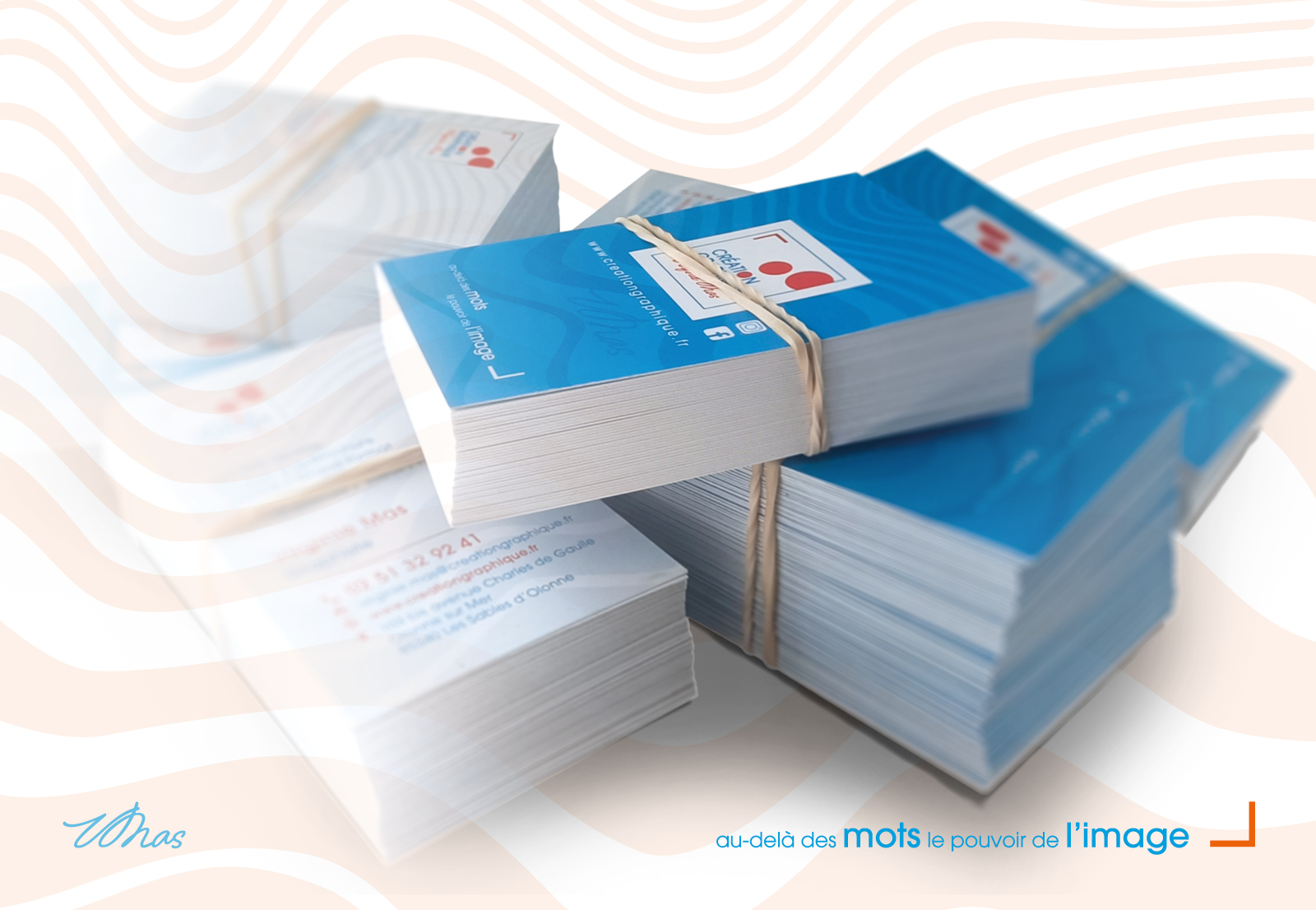 Virginie Mas Création graphique présente ses réalisations de la carte de visite à la brochure