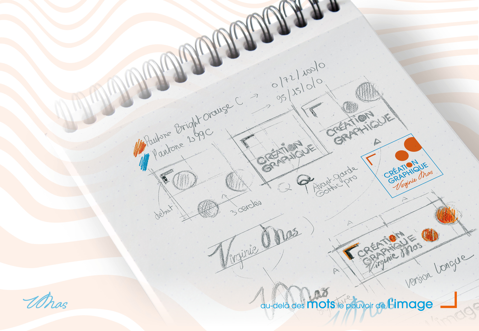Virginie Mas Création graphique présente ses réalisations de logos et chartes graphiques