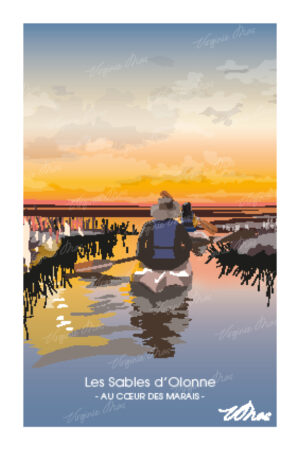 2026-06-Carte11-AuCoeurDesMarais Illustration au cœur des marais d'Olonne - Illustration Virginie Mas